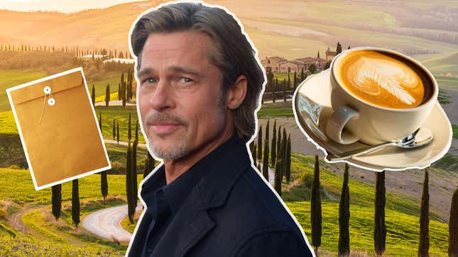Image for article titled Join Me on This Journey Through Brad Pitt’s World of Italian Coffee, Won’t You?