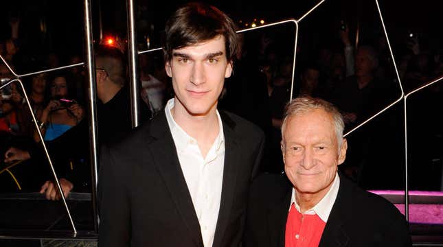 Marston Hefner with his dad in 2011. 