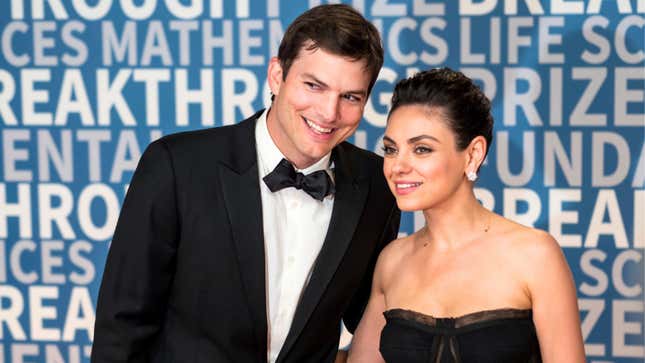 Ashton Kutcher and Mila Kunis arrive at the 6th annual Breakthrough Prize Ceremony at the NASA Ames Research Center on Sunday, December 3, 2017 in Mountain View, California.